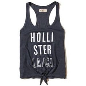 Hollister Logo Tie Front Tank Top Size XS